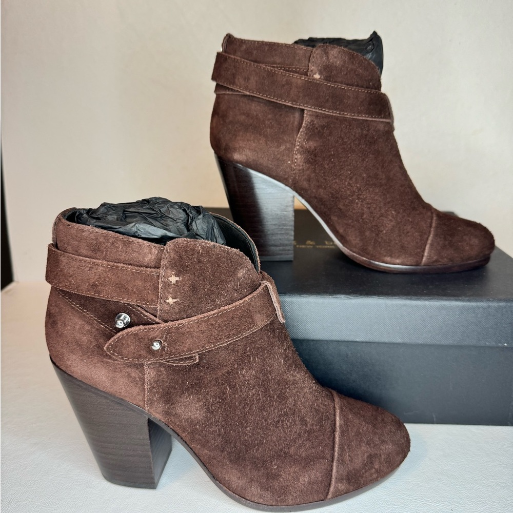 Rag & Bone Harrow Boots espresso suede casual classic comfy style outdoor party